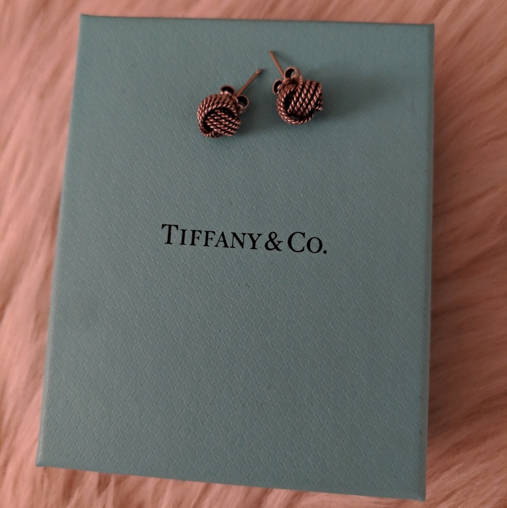 Tiffany and Co Silver Knot Earrings!